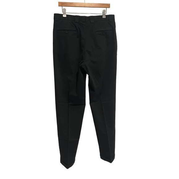Riviera Sport Black Cotton Chinos Double Pleated Pants 34R‎ Preowned - Picture 3 of 9